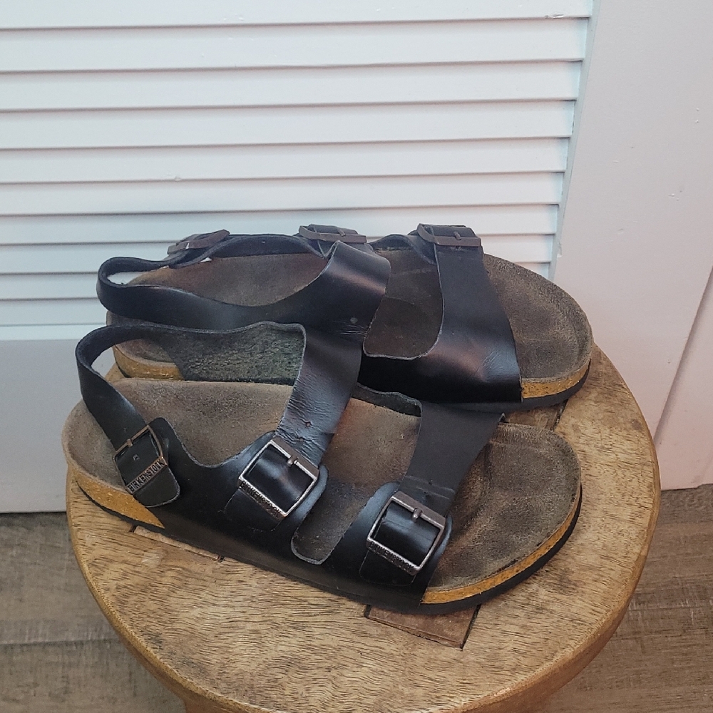 Birkenstock Milano Tri- Strap Black Sandals